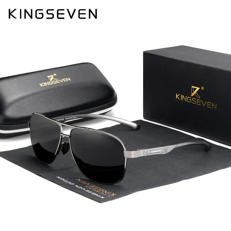 KINGSEVEN Polarized Aluminum Sunglasses Men UV400 HD Lens Pilot Eye Protection Photochromic Glasses Women Night Vision Eyewear Beauty World Shop