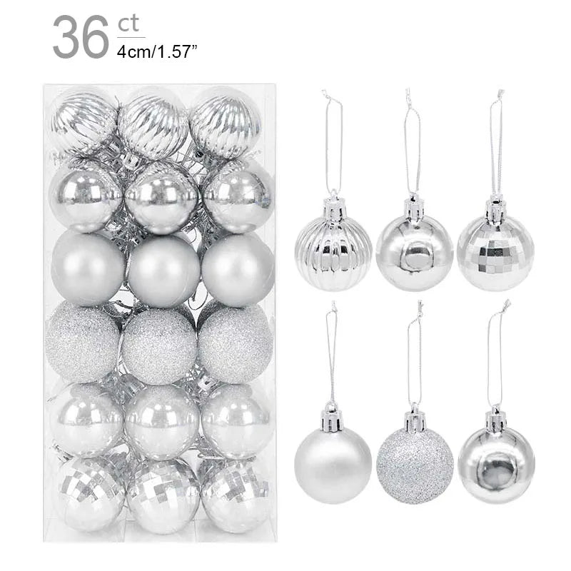 1box Christmas Balls Christmas Tree Ornaments Ball Xmas Hanging Tree Pendants Home Party Decor 2026 New Year Gift Noel Navidad Beauty World Shop