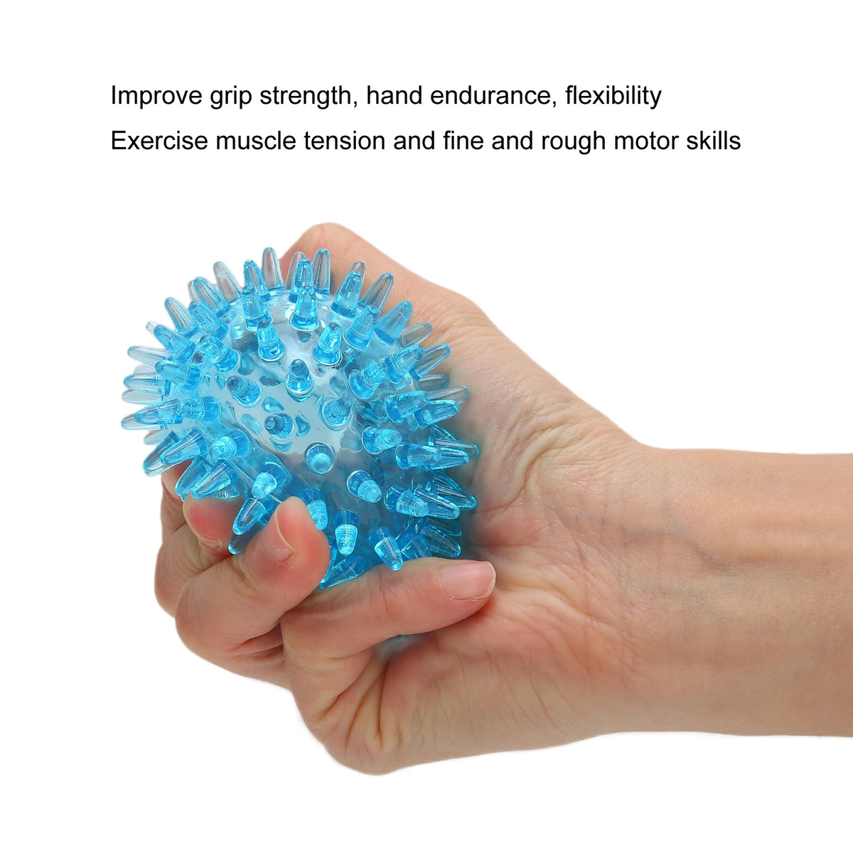 Spiky Ball Hollow Soft Transparent Strength Recovery Exercise Stress Relief Massage Ball for Hand Wrist Beauty World Shop