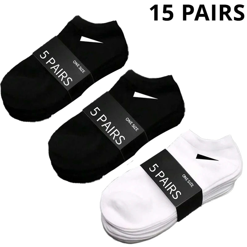 5/10 /20/30 Pairs Unisex Casual Plain Color Boat Socks Thin Breathable Comfy Anti Odor Sweat-absorbing Ankle Socks For Men Women Beauty World Shop