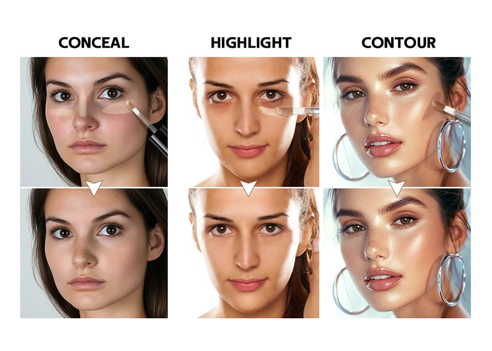 Long-lasting Coverage Concealer Matte Foundation Multi-Use Cream Oil Free Highlight and Retouch Face Makeup Products for Women Beauty World Shop