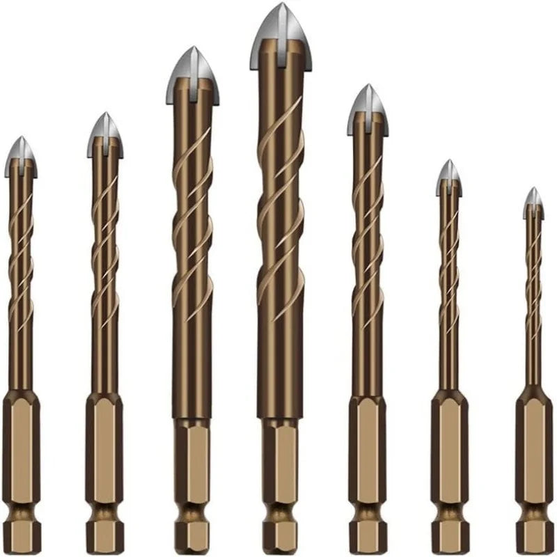 Masonry Concrete Drill Bits For Glass Ceramic Tile Brick Plastic Wood Mason Hard Alloy Wall Hole Opener Hex Shank 3mm To 12mm Beauty World Shop