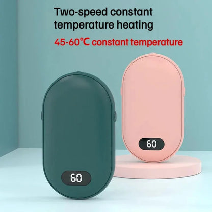 USB Rechargeable Hand Warmer Power Bank 2-In-1 Mini Electric Heater High-Capacity Pocket Warmer For Cold Weather Winter Gift Beauty World Shop