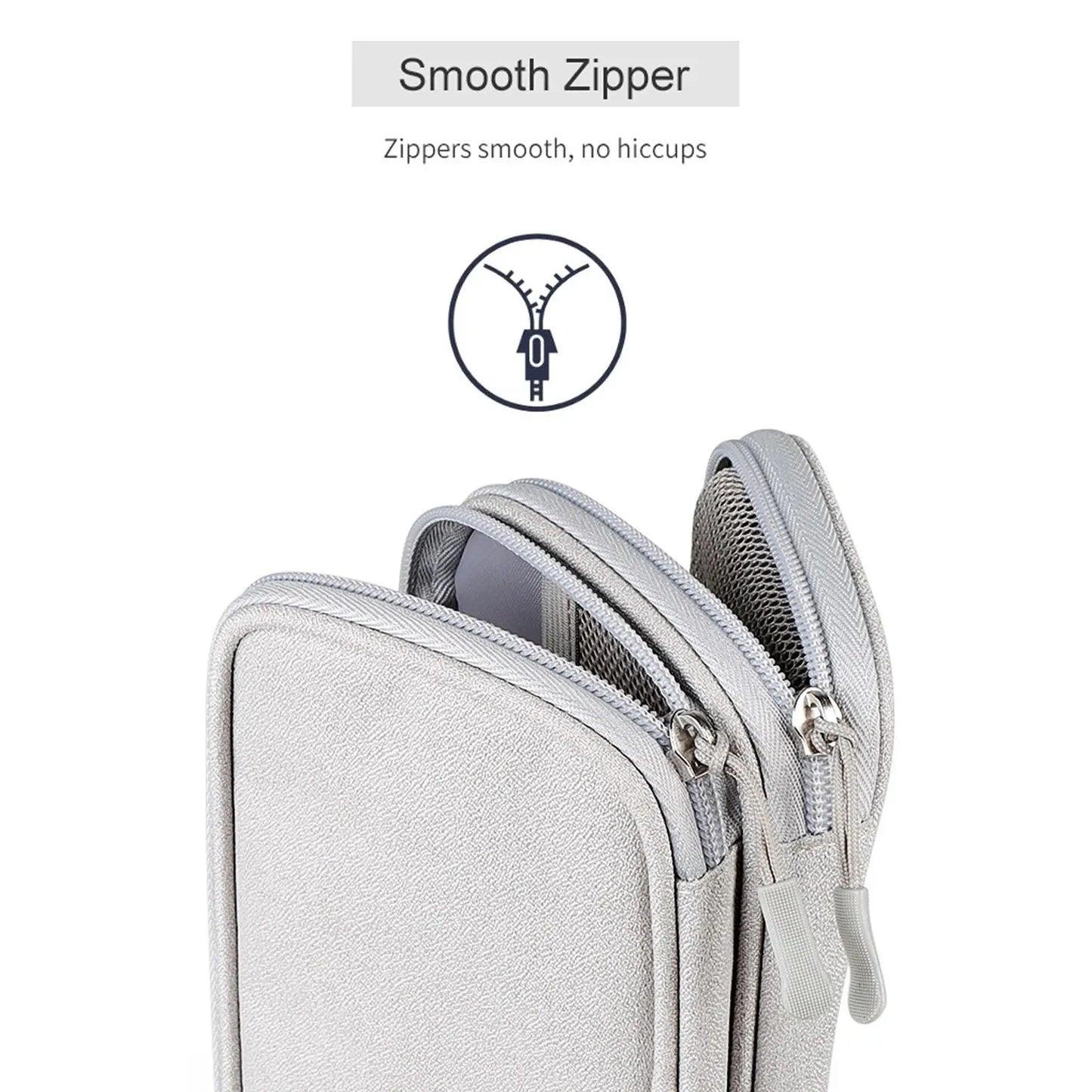Data Cable Storage Bag Waterproof Portable Carry Case  Storage Bag Travel Organizer Bag for Cable Cord USB Charger Beauty World Shop