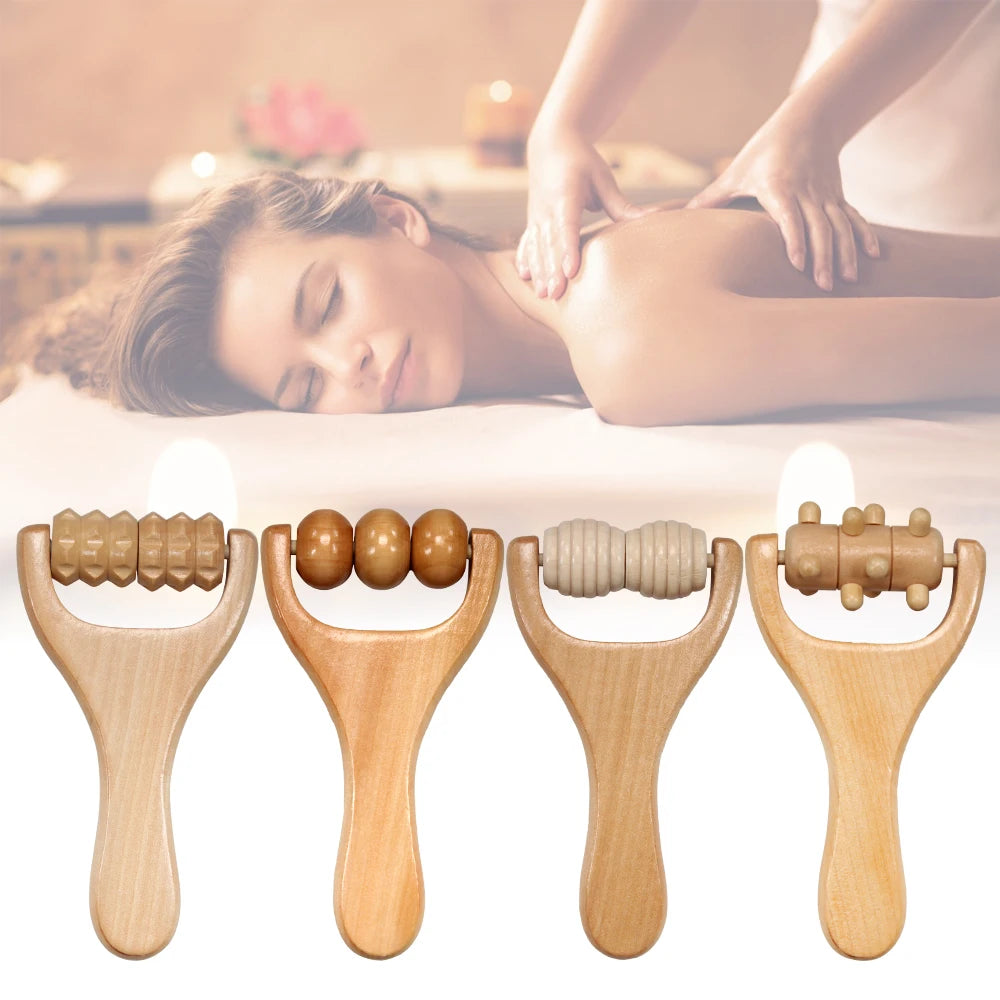 1 PCS Wooden Massage Roller, Instantly Self Massage Waist, Thigh, Legs, Hands, Full Body Roller Tool Massager DIY Maderotherapy Beauty World Shop