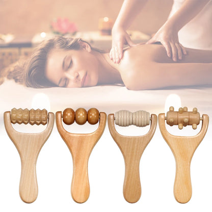 1 PCS Wooden Massage Roller, Instantly Self Massage Waist, Thigh, Legs, Hands, Full Body Roller Tool Massager DIY Maderotherapy Beauty World Shop