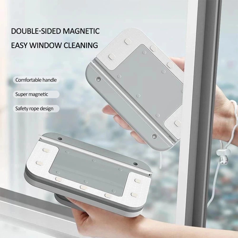NEW Magnetic Window Cleaner Double-sided Window Cleaning Brush Glass Wiper Cleaning Tools Outside Window Cleaner For High Rise Beauty World Shop