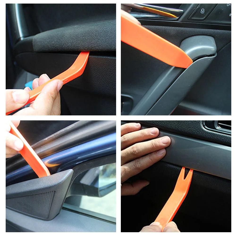4pcs/Set Portable Car Panel Removal Tool Kit Nail Puller Radio Audio Door Pry Repair Clip Trim Dash Removal Installer Hand Tool Beauty World Shop