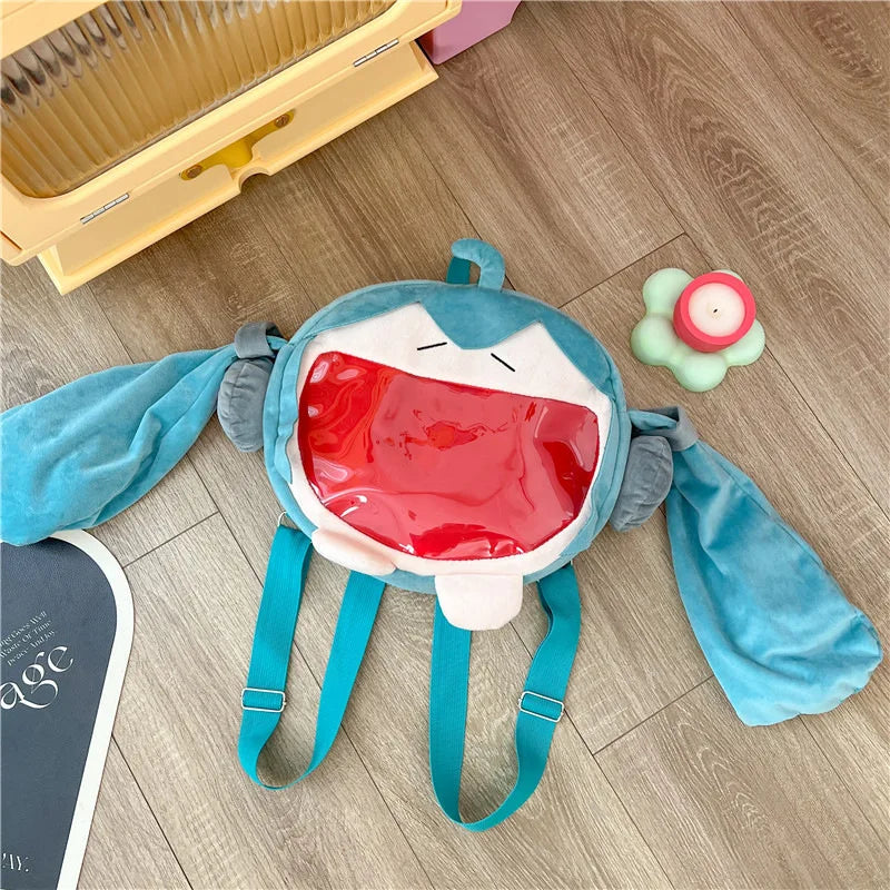 Hatsune Miku Shoulder Bag Backpack Cute Anime Girl Plush Cartoon Kawaii Knapsack Student Bag Packet For Kids Gifts Toys Beauty World Shop
