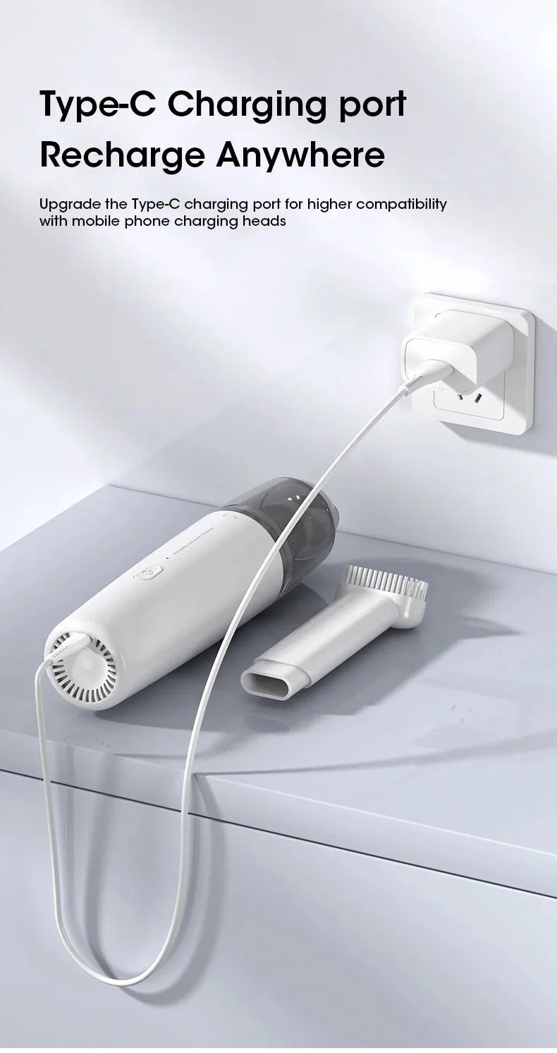 Handheld Vacuum Cleaner Mini Dust Remover Car Vacuum Cleaner Rechargeable Multifunctional Wireless Dust Catcher For Car LowNoise Beauty World Shop