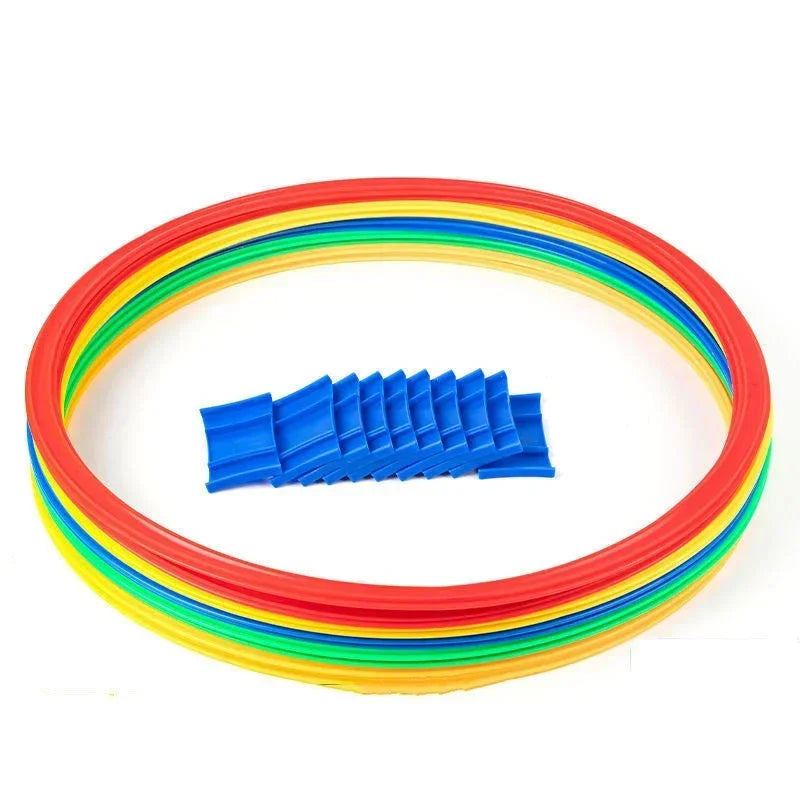 New Outdoor Kids Funny Physical Training Sport Toys Lattice Jump Ring Set Game 10 Hoops 10 Connectors for Park Play Boys Girls Beauty World Shop