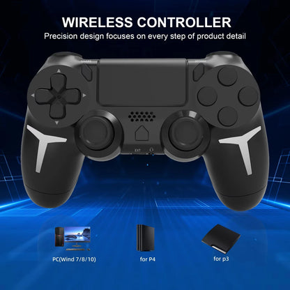 GAMINJA 6-axis Gyroscope Dual Vibration With touch pad Wireless Gamepad Bluetooth Controller For PS4 PS3 Console Computer PC Beauty World Shop