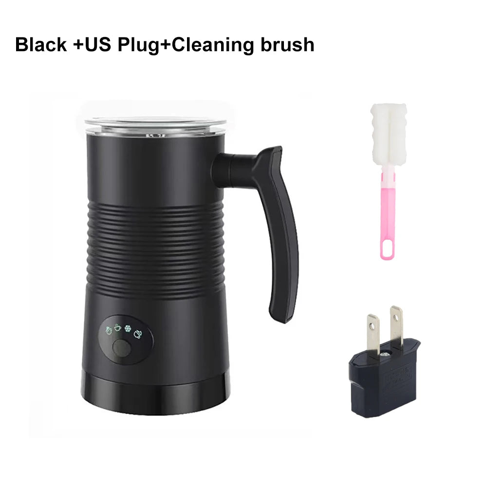 Electric Milk Frother Milk Foam Machine For Coffee Cappuccino Latte 4 in 1 Hot and Cold Foam Maker Automatic Milk Frother Foamer Beauty World Shop
