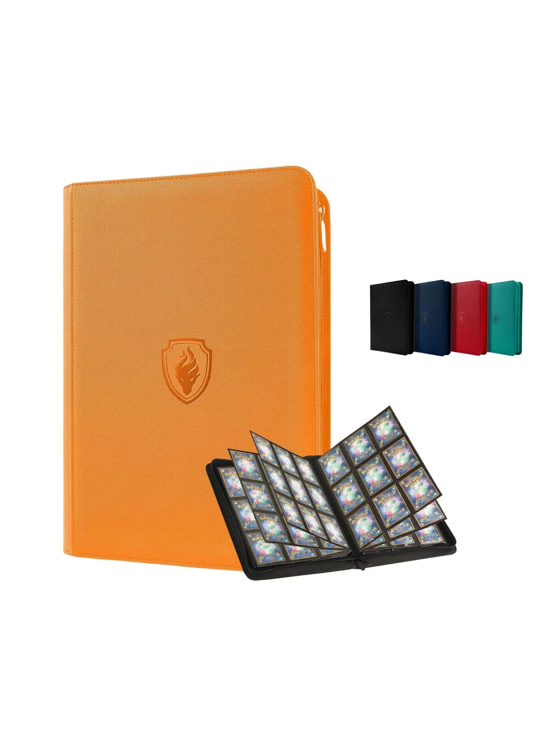 9 Pocket Zipper Card Binder, 360 Trading Card Holder Book, Premium PU Cover Zip Binder for Cards, Durable Side Loading Card Beauty World Shop