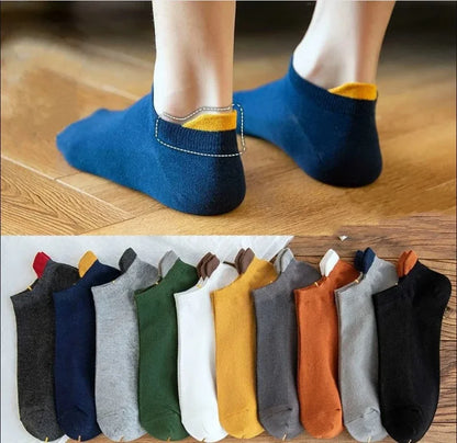 Men's Mid-Calf Cotton Socks 10/5/3 Pairs | Soft Breathable All-Season Crew Socks Solid Color for Daily Work, Sports &Casual Wear Beauty World Shop