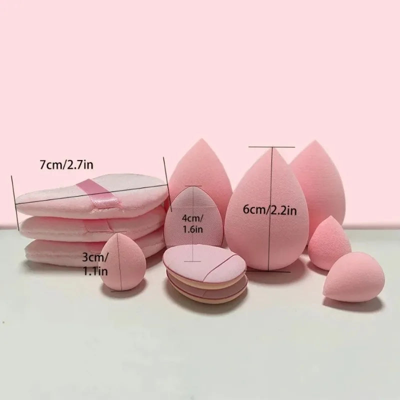 12Pcs Makeup Sponge Velvet Triangle Powder Puff Face Finger Puffs Mini Beauty Egg Liquid Foundation Tools Make Up Accessories Beauty World Shop