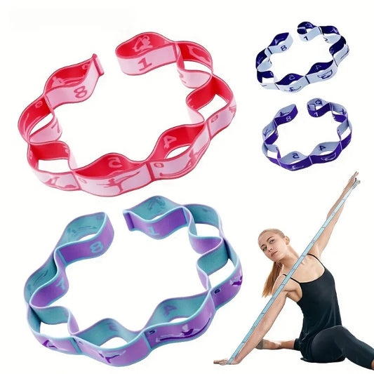 Adult Latin Training Elastic Resistance Band Yoga Auxiliary Stretching Belt Bands Beginner Pilates Dance Loop Fitness Tension Beauty World Shop