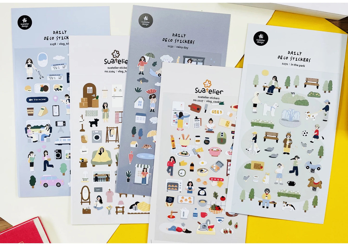 Korean Import Suatelier Travel Home Life Study Friend Stickers Scrapbooking Diy Journaling Diary Stationery Sticker School Gift Beauty World Shop