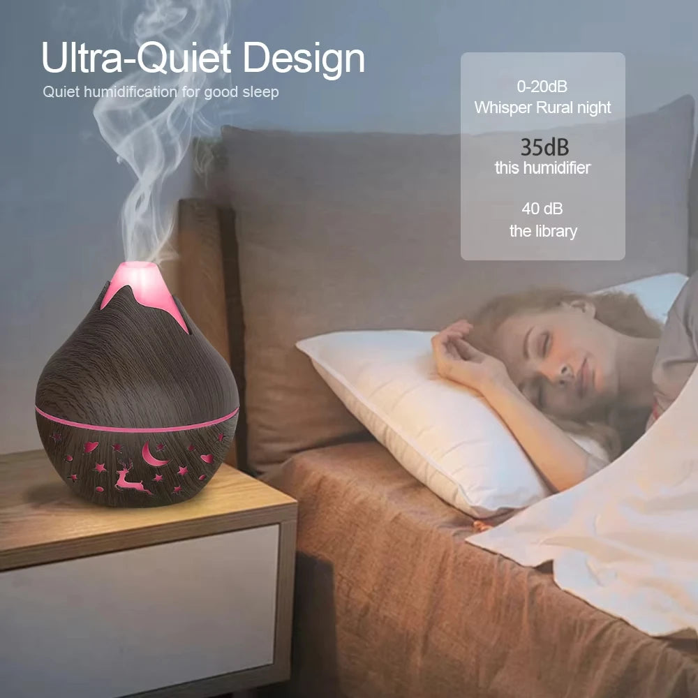 USB Ultrasonic Cool Mist Sprayer Essential Oil Fragrance 200ml Mini Home Wood Grain Air Humidifier Electric Air Aroma Diffuser Beauty World Shop