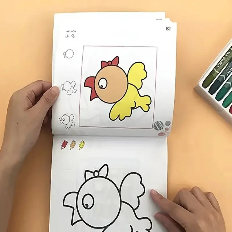 160 Page Children's Painted Painting Book Car Animal Vegetable Baby Picture Book School Early Education Enlightenment Stationery Beauty World Shop
