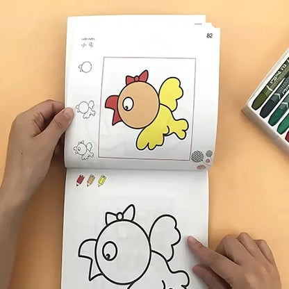 160 Page Children's Painted Painting Book Car Animal Vegetable Baby Picture Book School Early Education Enlightenment Stationery Beauty World Shop