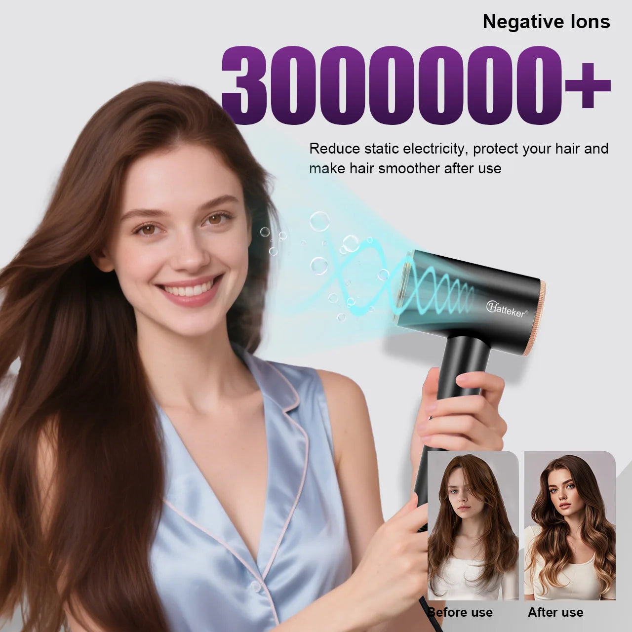 Salon 3200W Hair Dryer,Professional Ionic Hair Blow Dryer,High-speed Hair Dryer,Heat Protection Hairdryer,Hair Styling Hairdryer