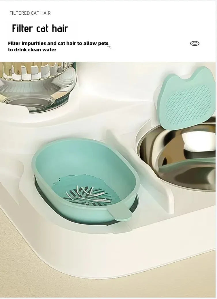 Cat bowl automatic feeder for cats, dogs, pets, water dispensers, integrated cat bowl, cat food basin, dogs, eating, drinking wa Beauty World Shop