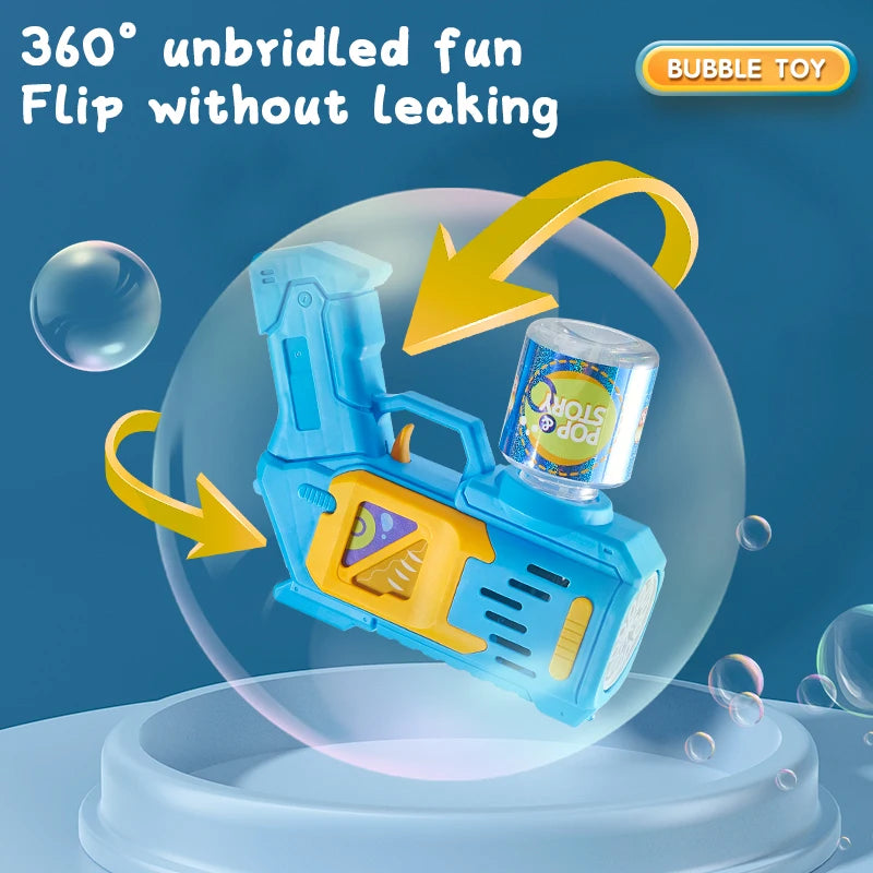 Children Bubble Gun Toy Astronaut Fully Automatic Bubble Machine Bubbles Gun Outdoor Game Fantasy Toy for Boys Girls Gifts Beauty Fashion