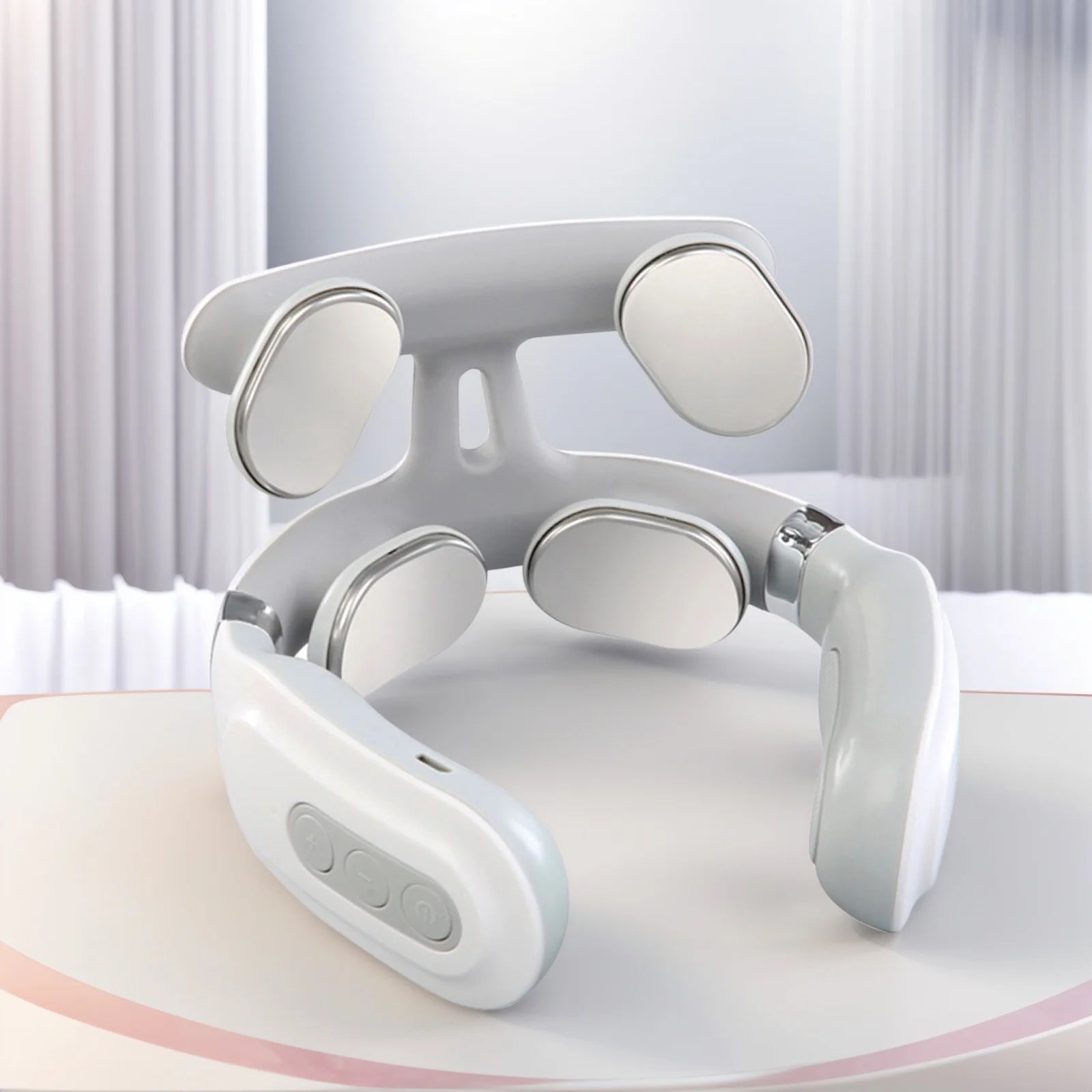 4-head Neck Massager USB Rechargeable Cervical Massager Relaxation Gifts for Women Men Dad Mom Beauty World Shop
