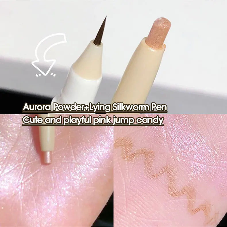 Double-headed Lying Silkworm Pen Matte Pearlescent Fine Flash Brightening Shadow Pen Outline Pen Eyelid Down to Pen Beauty Trend Shop