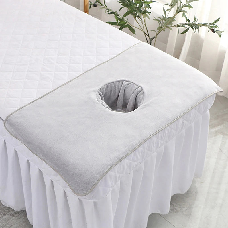 40*80cm Thickened Beauty SPA Massage Table Planking Face Towel With Hole Bed Bandana Beauty World Shop