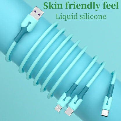 3 In 1 Mobile Phone 5A Super Fast Charging Type-C Usb Charging Cable for IPhone, Xiaomi, Android, Huawei Vivo Charging Cable Beauty World Shop