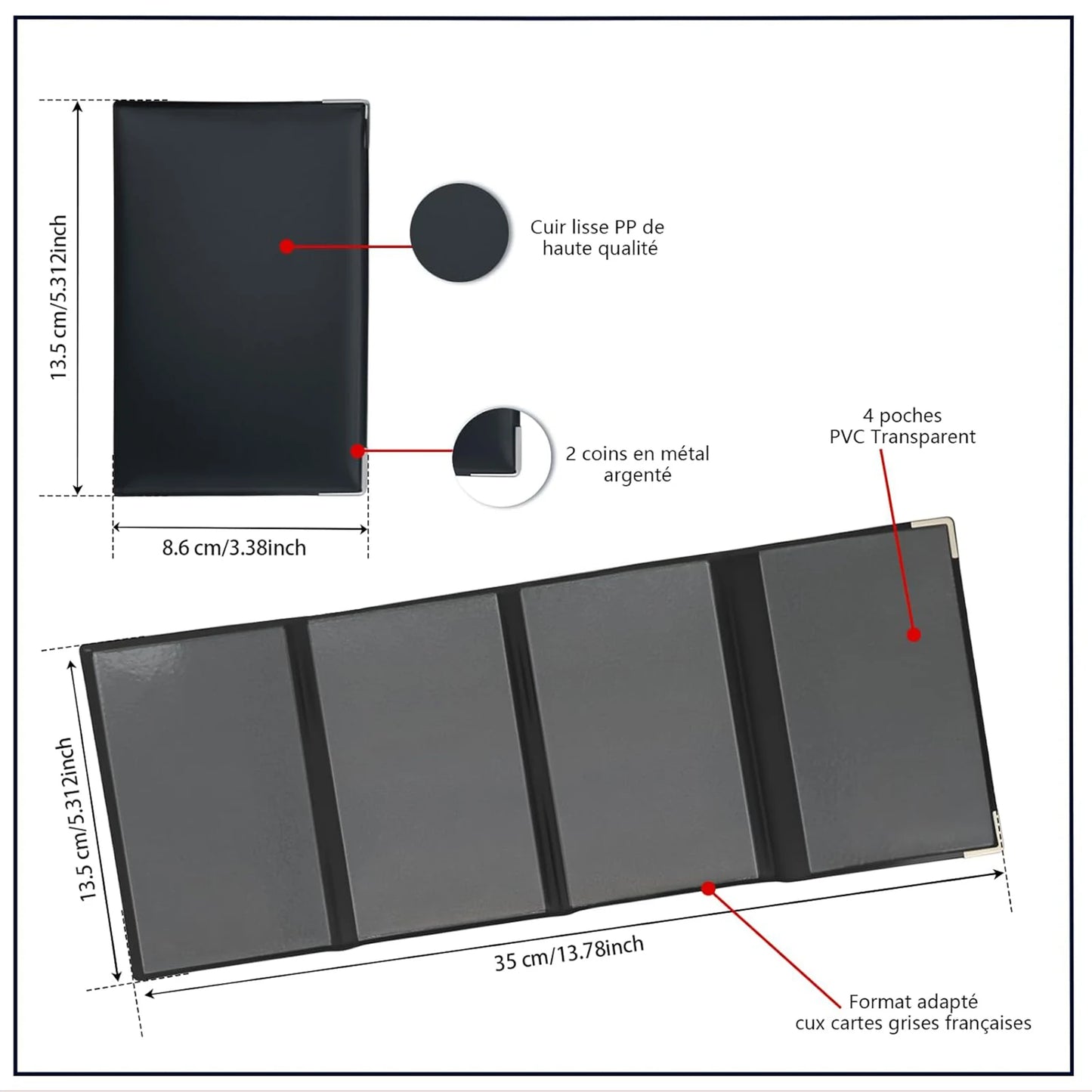 Transparent Plastic Document Sleeve Vehicle Registration And Insurance Card Holder for Car/Motorcycle Papers Beauty World Shop