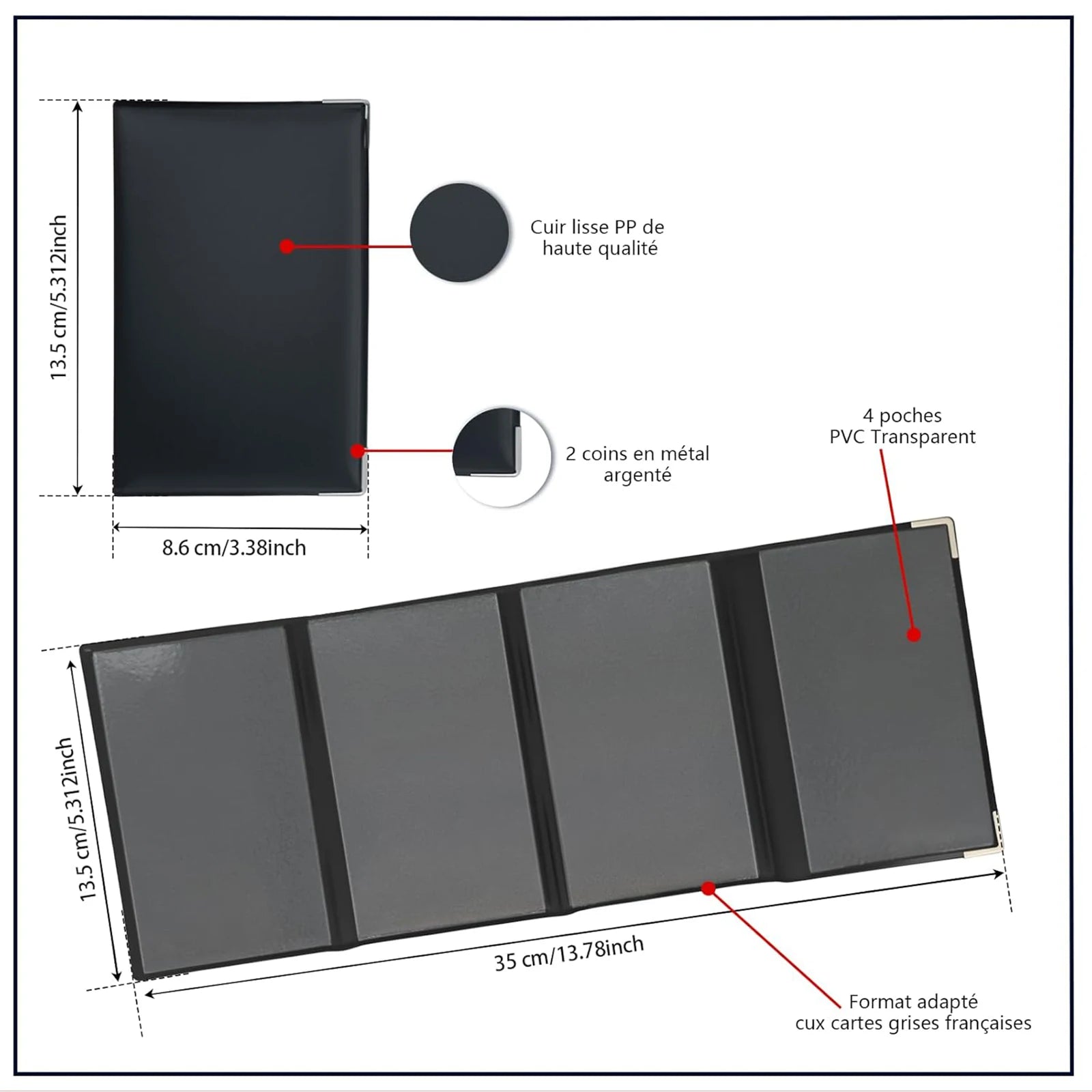 Transparent Plastic Document Sleeve Vehicle Registration And Insurance Card Holder for Car/Motorcycle Papers Beauty World Shop