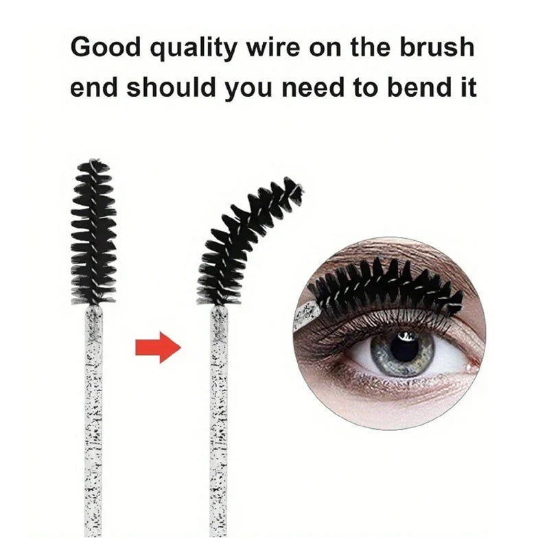 50/100pcs For Eyelash Extension Makeup Disposable Eyelash Brushes Spoolies Micro Lash Mascara Wands Combs Wholesale Beauty World Shop