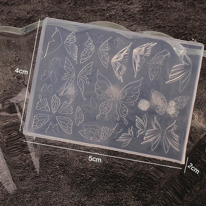 3D Reusable Soft Silicone Embossed Nail Art Mold Featuring Bows,Butterfly and Flower for DIY Nail Art &Charm Decoration Suppliy Beauty Trend Shop