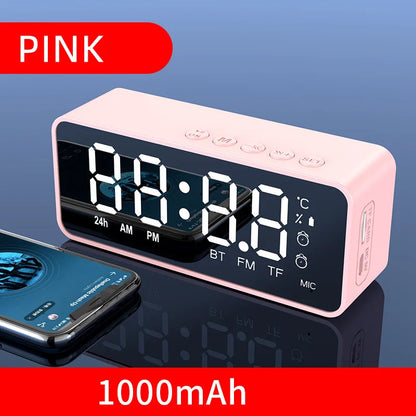 Alarm Clock Radio FM Bluetooth Speaker Portable Subwoofer Caixa De Som Sound Box Music Wireless Mini Woofers Bocina Lamp Column