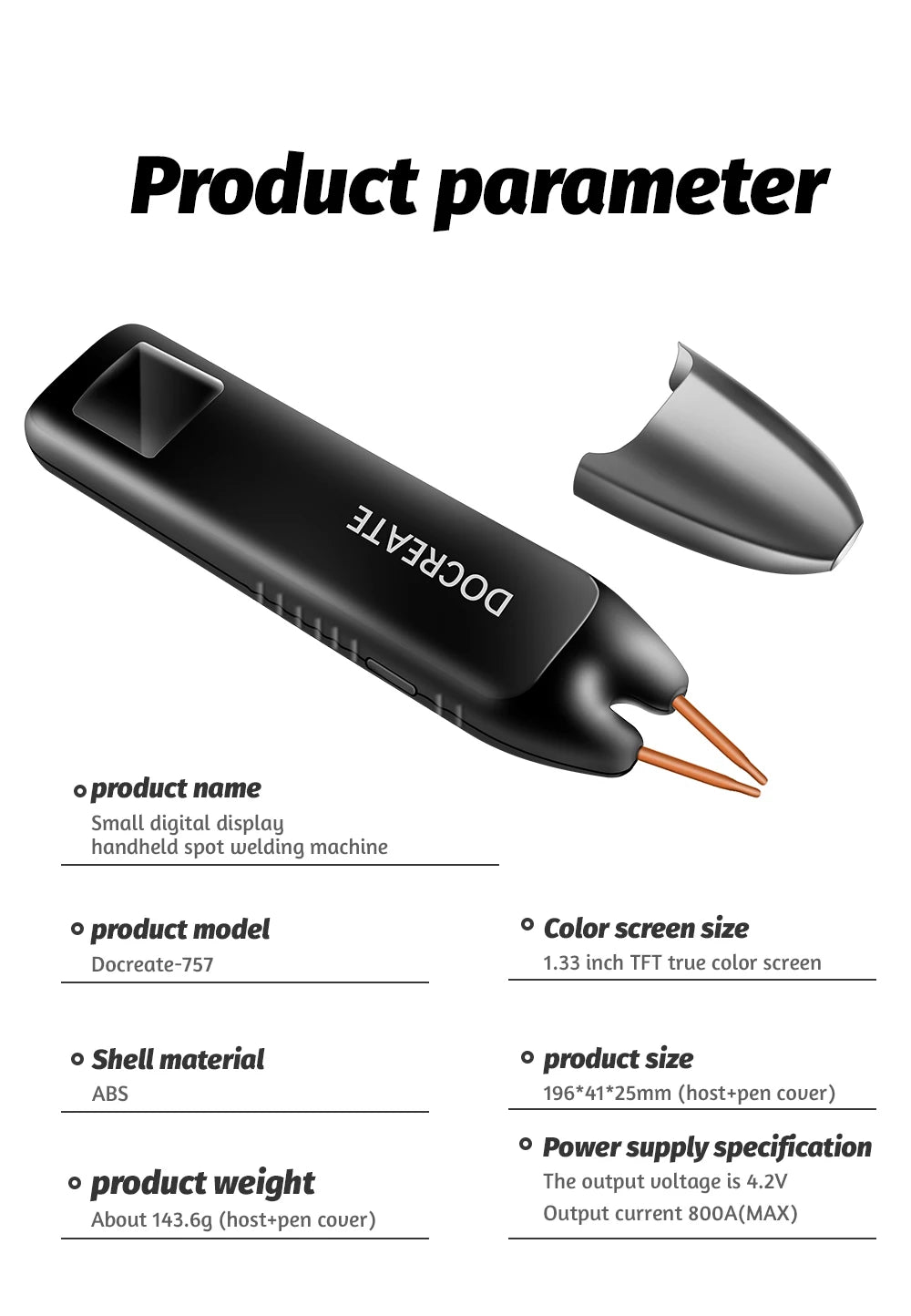Handheld Spot Welder DIY Adjustable Portable Digital LED Display Color Screen Welding Automatic Trigger for 18650 Battery Beauty World Shop