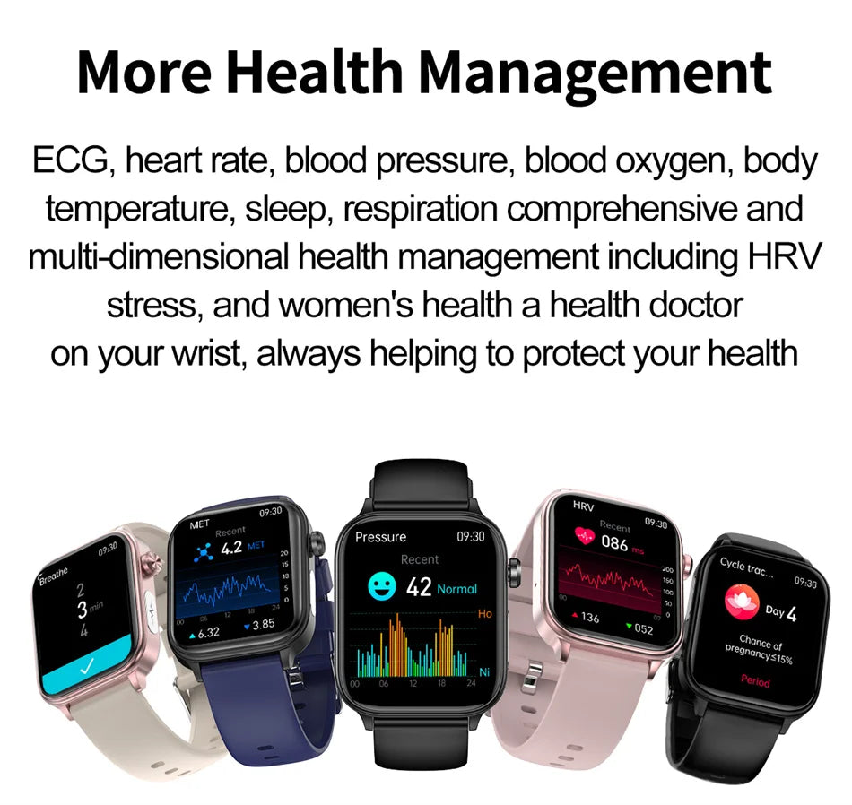 2025 New 24-Hour Health Monitoring Smart Watch Men Uric Acid Blood Lipids Heart Rate Bluetooth Call Smartwatch Women Beauty World Shop