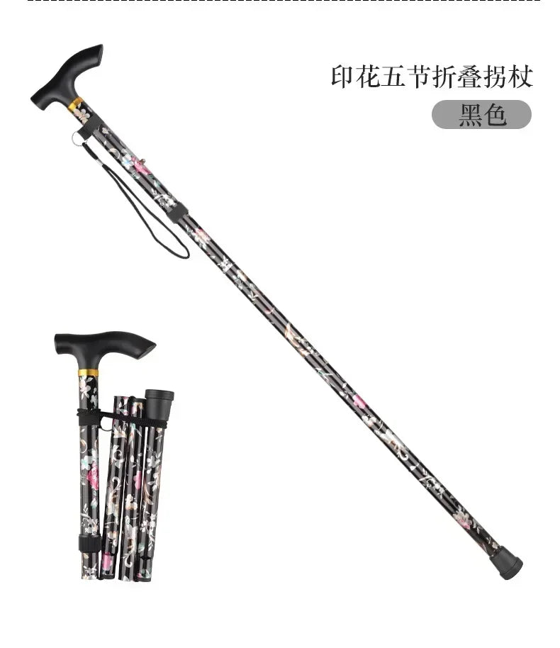 Outdoor Walking Sticks Hiking Camping Mountaineering Poles Telescopic Baton Trekking Poles Folding Cane Crutches Pole Unisex Beauty World Shop