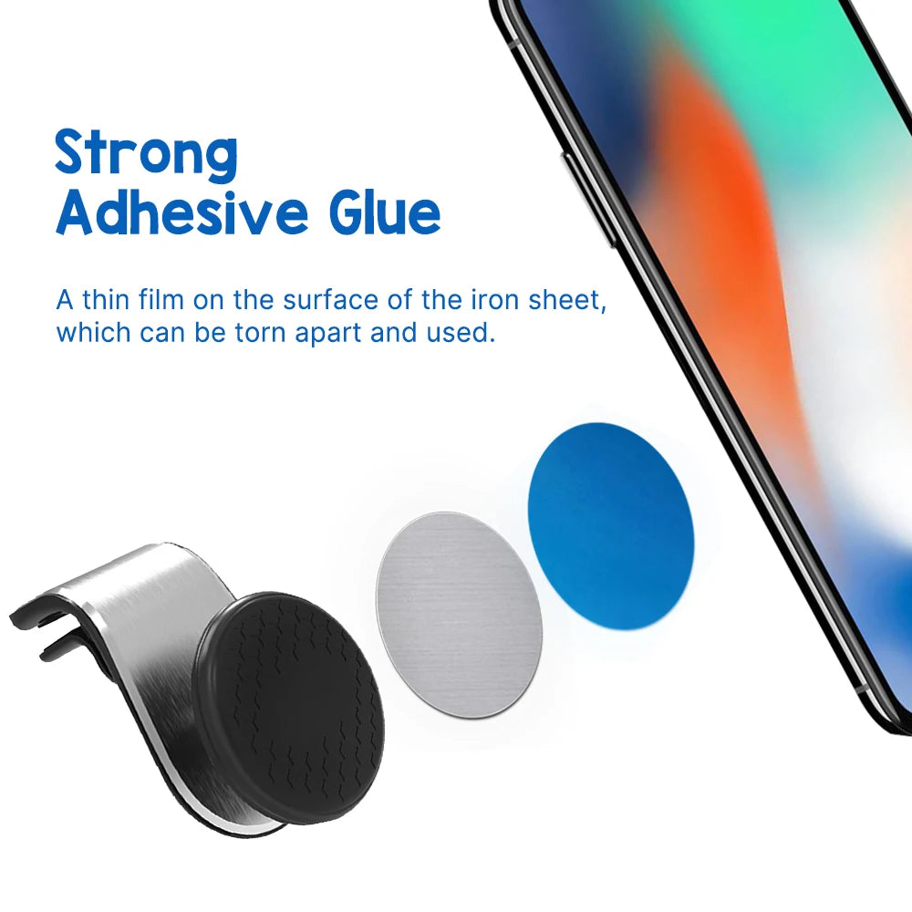 Metal Plate For Car Phone Holder Magnetic Universal Iron Sheet Disk Sticker Mount Mobile Phone Magnet Stand For IPhone Beauty World Shop