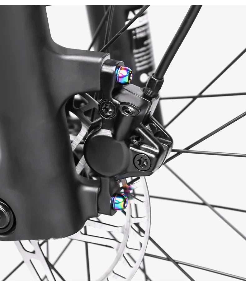 MUQZI 6pcs M6x17mm Disc Brake Caliper Bolts Bike Stem Bolt MTB Crank Arm Screw With Washer Bicycle Parts Beauty World Shop