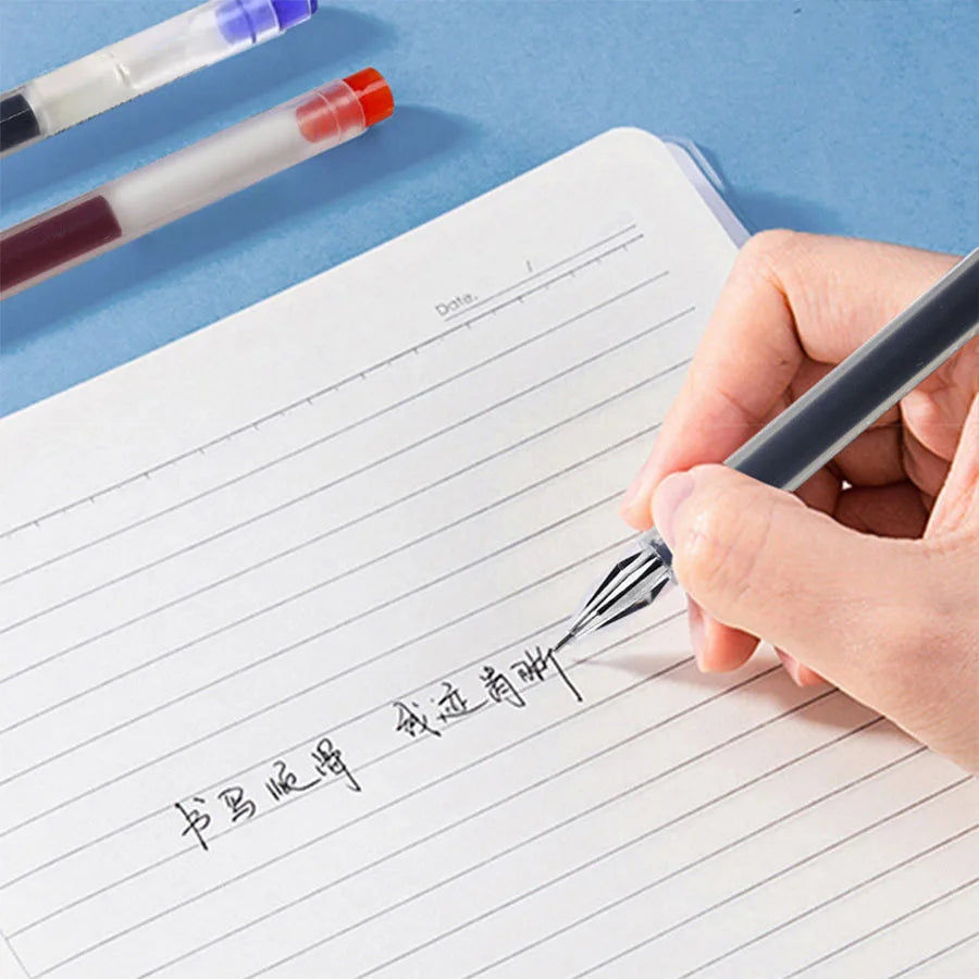 3pcs/mix Diamond tip Gel Pen Fine 0.38mm Large-capacity Black/Blue/Red ink Exam Signing Writing School Office Supplie Stationery Beauty World Shop