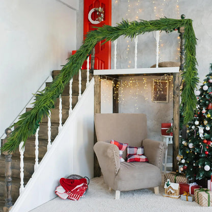 180cm Christmas Garlands Norfolk Pine Garland Artificial Plants Faux Greenery Vine for Home Table Xmas Party Festival Decoration Beauty World Shop
