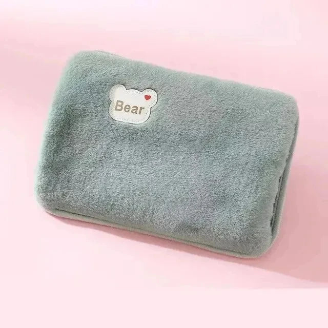 Rechargeable Hot Water Bottle Cute Electric Hand Warmer EU Plug Reusable Hot Compress Bag Heating Pad Hand Pocket Warmer Beauty World Shop