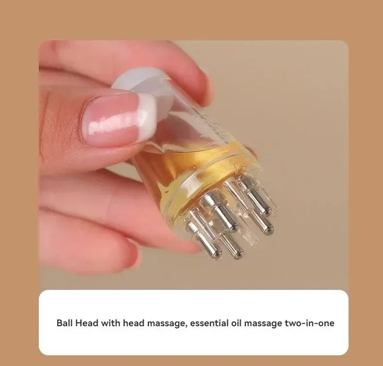 Scalp Applicator Hair Regrowth & Styling Solution Guide Comb Hexagon Head Oil Roller Ball Massage Comb Massage Relaxation Tools Beauty World Shop
