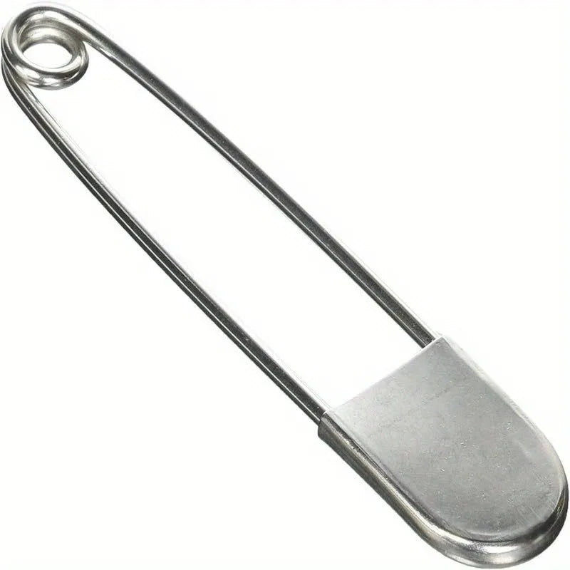 1pc Large Stainless Steel Safety Pin, Heavy Duty Oversize Pins for Laundry, Upholstery, Blankets, Quilting, Fashion Decor Beauty World Shop