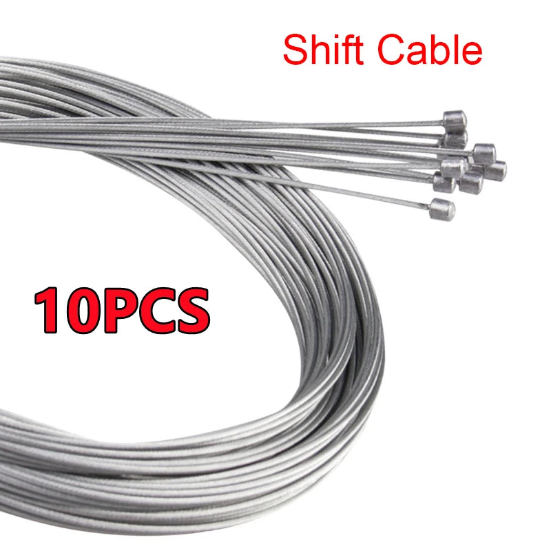 10/5/3/1PC 2M MTB Bicycle Brake Line Bicycle Speed Line Fixed Gear Shifter Gear Brake Cable Set Core Inner Wire MTB Road Bike Beauty World Shop