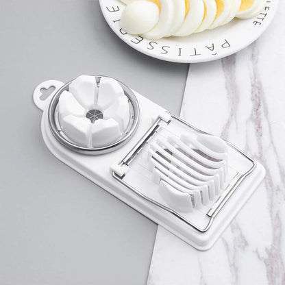 Multifunctional PP Base egg cutter 2-in-1 stainless steel wire pull egg cutter for hanging high-quality kitchen accessory tools Beauty World Shop