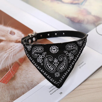 PU Cat Dog Collar with Scarf for Small Medium Dogs Chihuahua Corgi Puppy Adjustable Collars Pet Supplies accesorios para perros Beauty World Shop